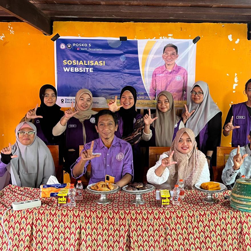 Sosialisasi Website Desa, Program KKN 5 Desa Mario Lamaddukelleng