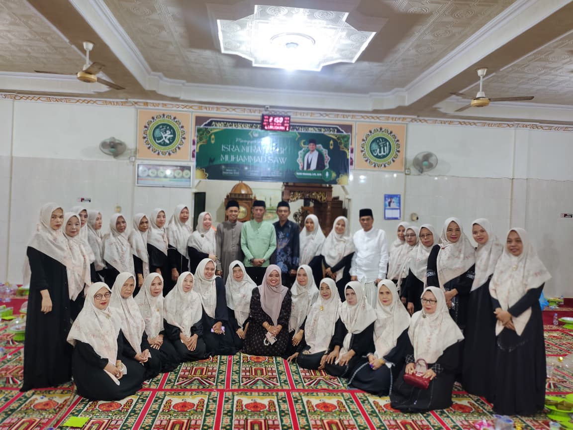 Pemerintah Desa Mario Bersama Majelis Taklim An Nur Peringati Isra Mi’raj di Masjid Ar-Riyadha